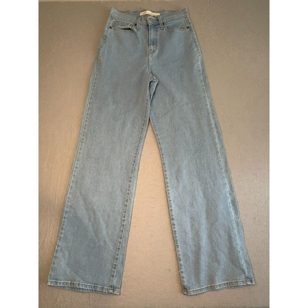 Levi's Signature Hi Rise Loose Straight Womens Jeans 2 Light Wash Mint